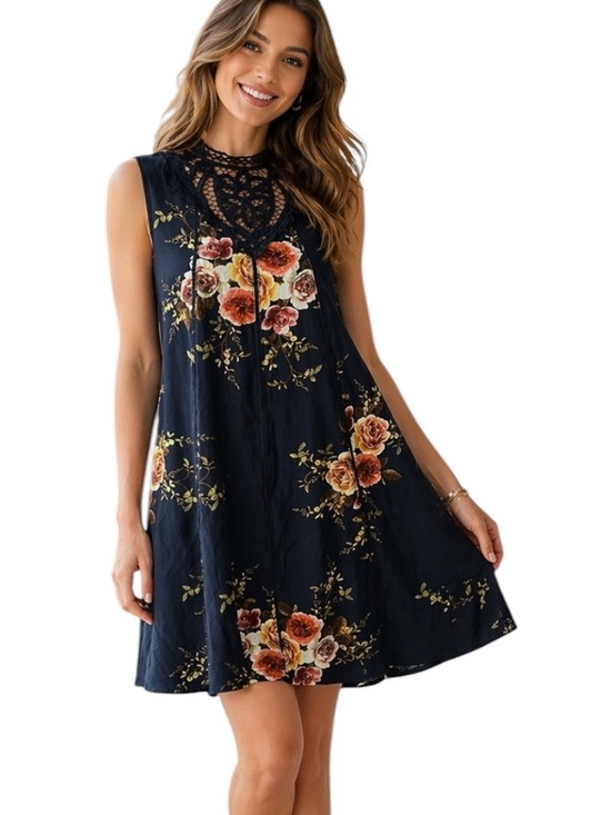 Altar’d State Dresses & Skirts - Altar'd State Women's XS Blue Floral Lace Sundress Short Casual Dress​​